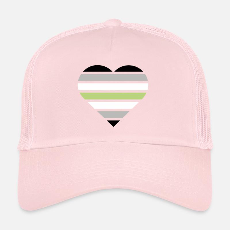 Pride Flag Heart · Agender Trucker Cap