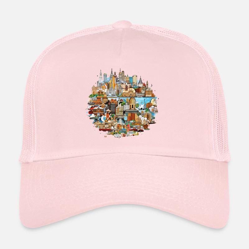Stadtpanorama Kaleidoskop Trucker Cap