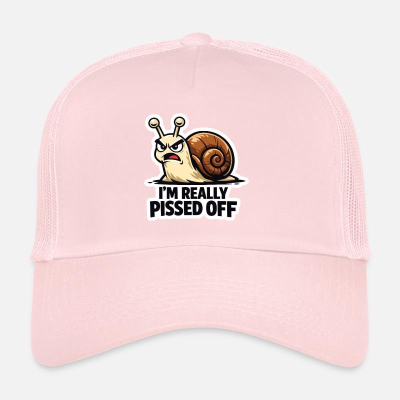 Angry Snail – I’m Really Pissed Off - Trucker Cap - pale pink
