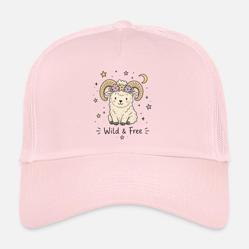 Astro Aries – Wild & Free - Trucker Cap - pale pink