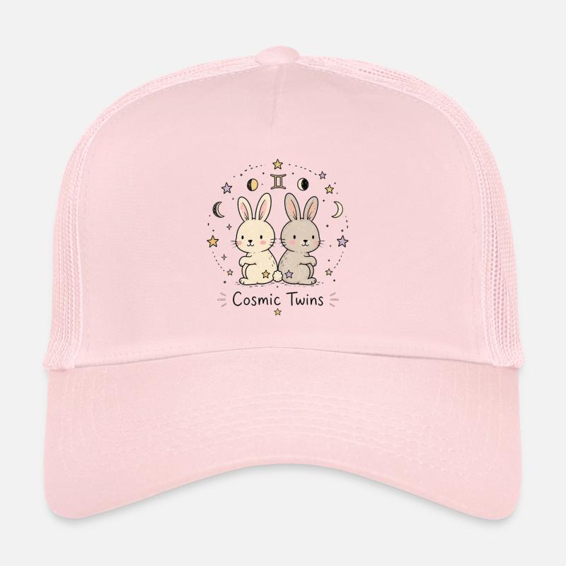 Astro Twins – Cosmic Twins - Trucker Cap - pale pink
