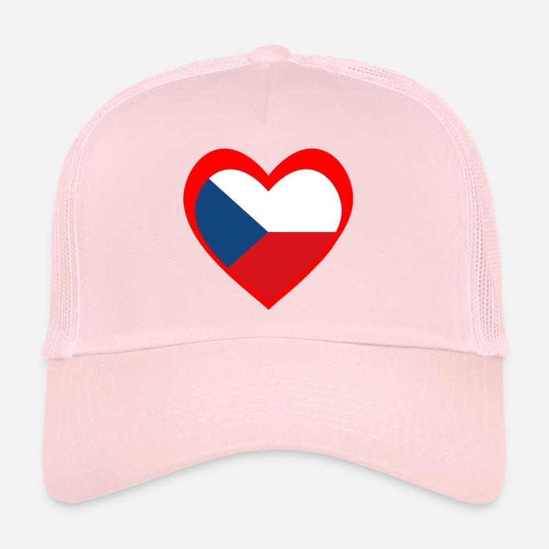 Červené Srdce Česko Trucker Cap
