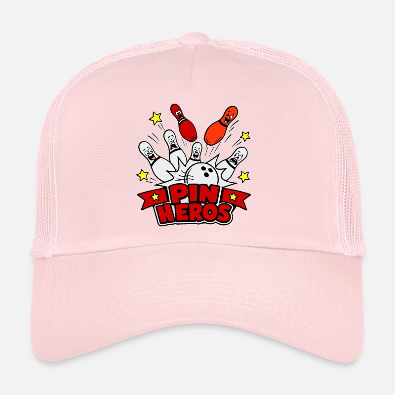 Bowling de dessins animés Pin Heroes Casquette trucker 