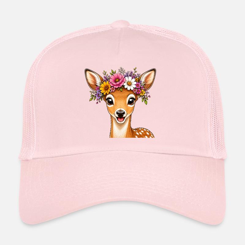 Reh mit Blumenschmuck  Trucker Cap