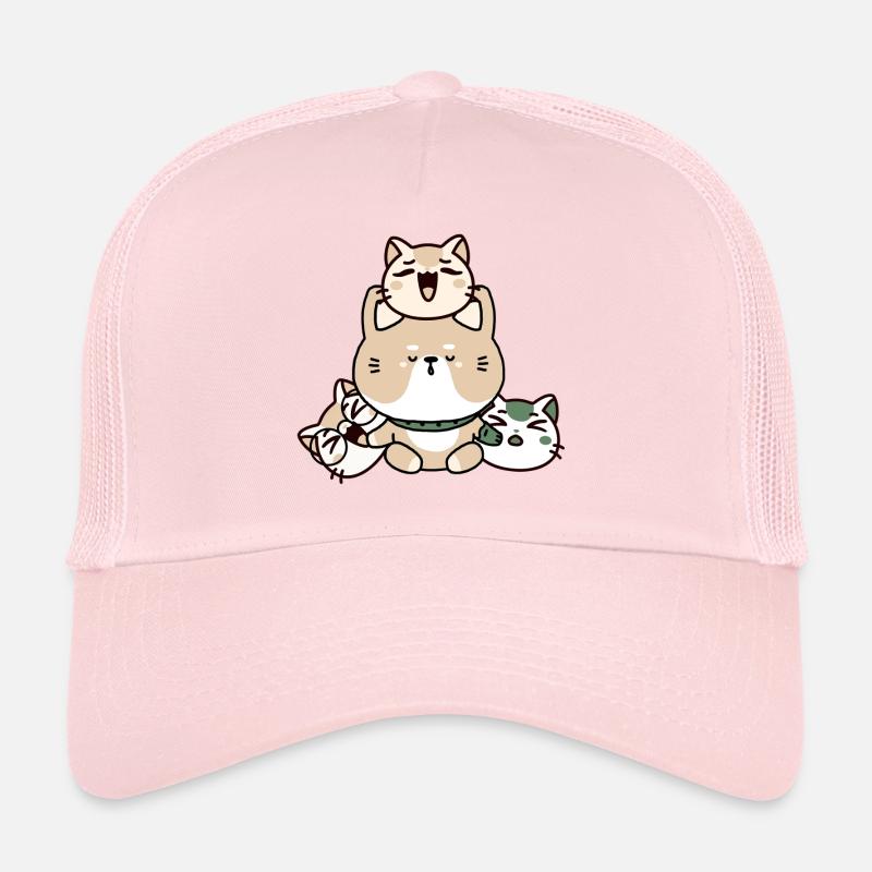 Kawaii Zen Meditation Cat with Hand Prosthesis Trucker Cap