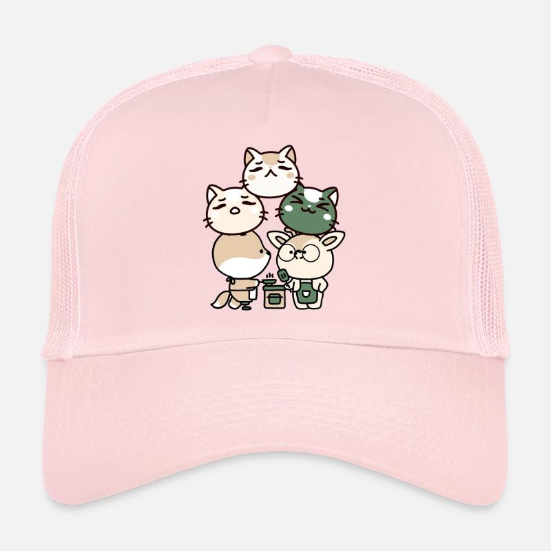 Fox with Prosthesis and Deer: Kawaii Kitchen Trucker Cap