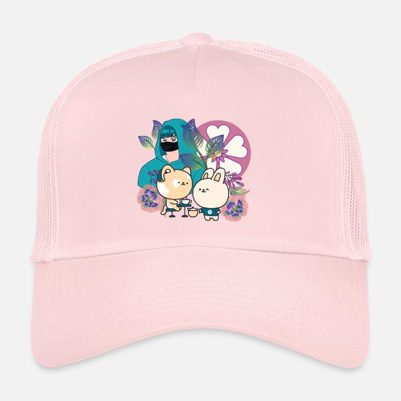 Groupe d’anime dans Mask with Cochlear Implant Art Casquette trucker 