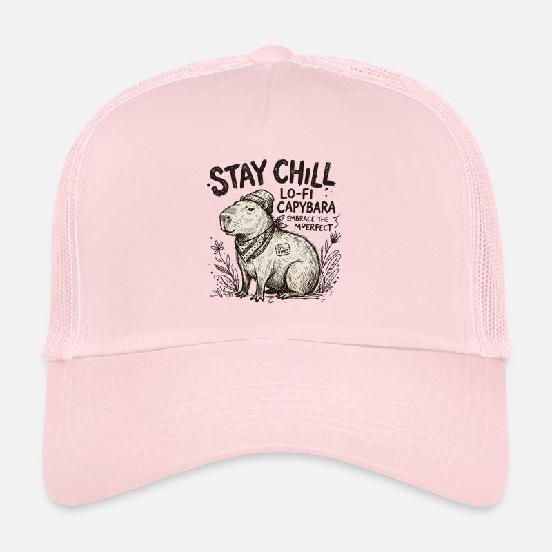 Capybara Chill LoFi Artwork - Trucker Cap - Hellrosa