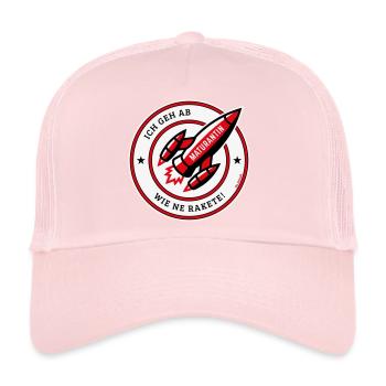Maturantin – Ich Geh Ab Wie Ne Rakete! (POS Red) - Trucker Cap - Hellrosa - Vorne