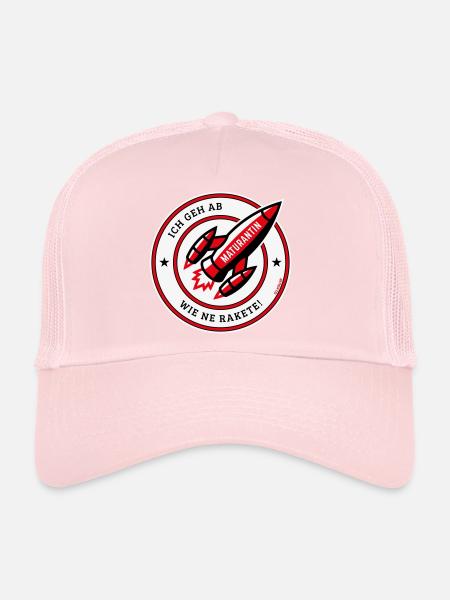 Maturantin – Ich Geh Ab Wie Ne Rakete! (POS Red) - Trucker Cap - Hellrosa - Vorne