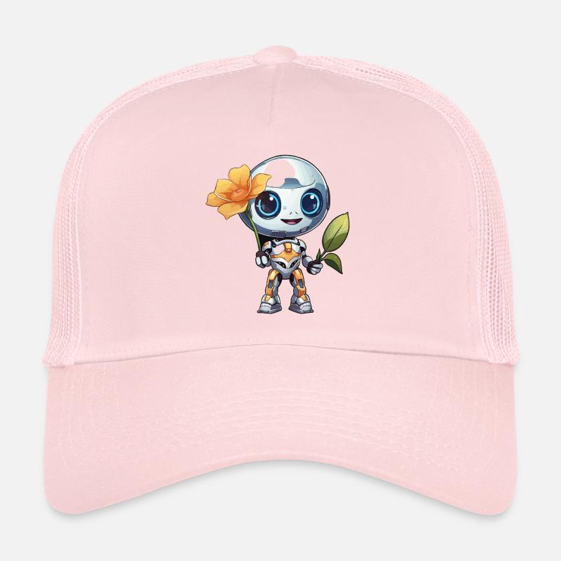 Robot câlin avec une fleur Casquette trucker 