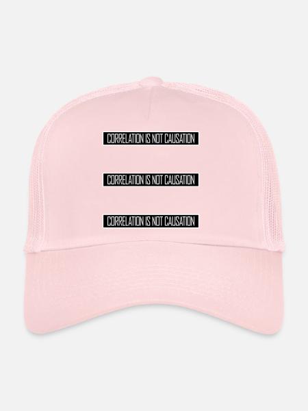La corrélation n’est pas la causalité : la science des nerds - Casquette trucker  - rose pâle - Devant