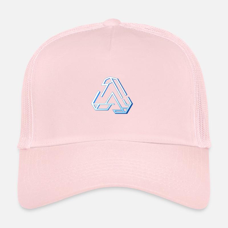 Lignes géométriques du triangle néon Casquette trucker 