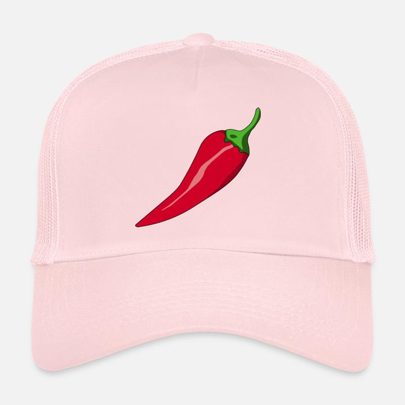paprika chilli chili pepper citrus veggie gemuese - Trucker Cap - Hellrosa