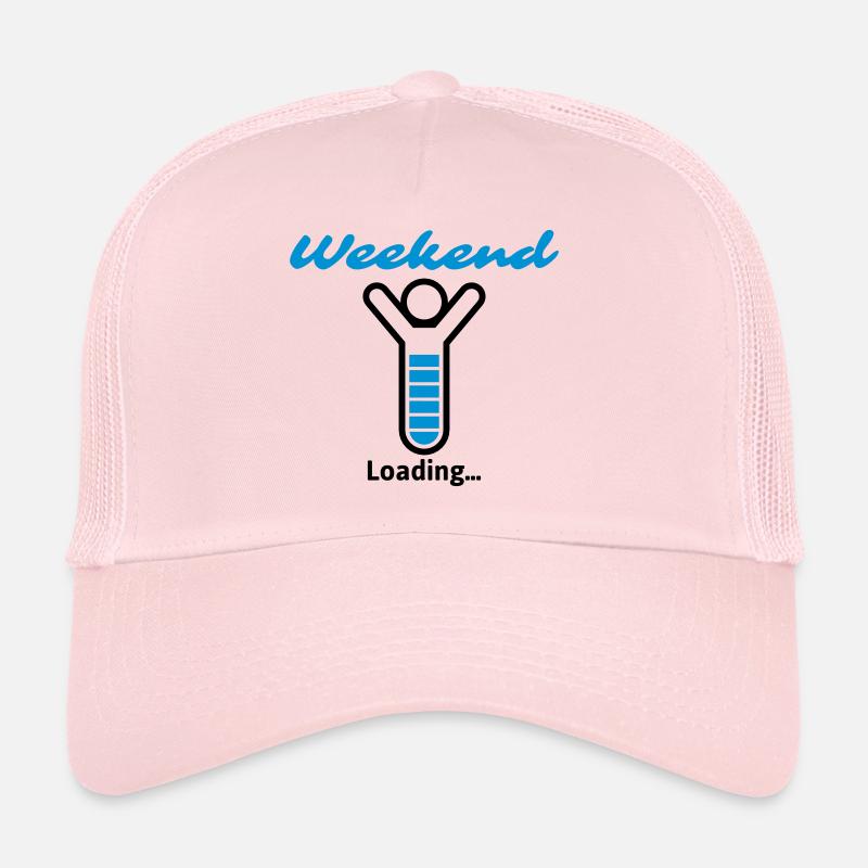 Week-end Loading ... - Casquette trucker  - rose pâle