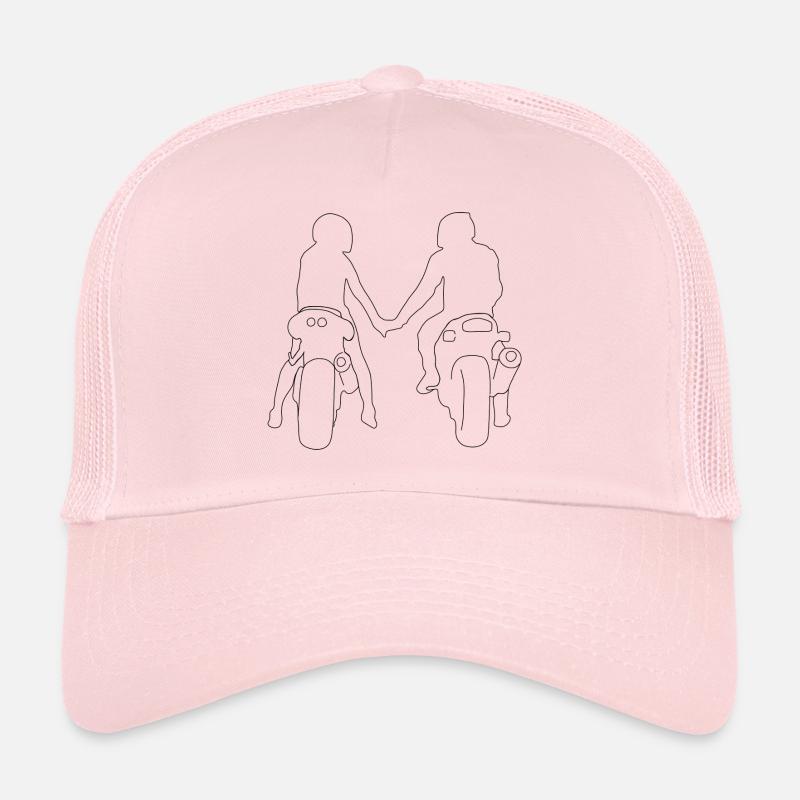 Motorradfahrer Paar - Trucker Cap - Hellrosa