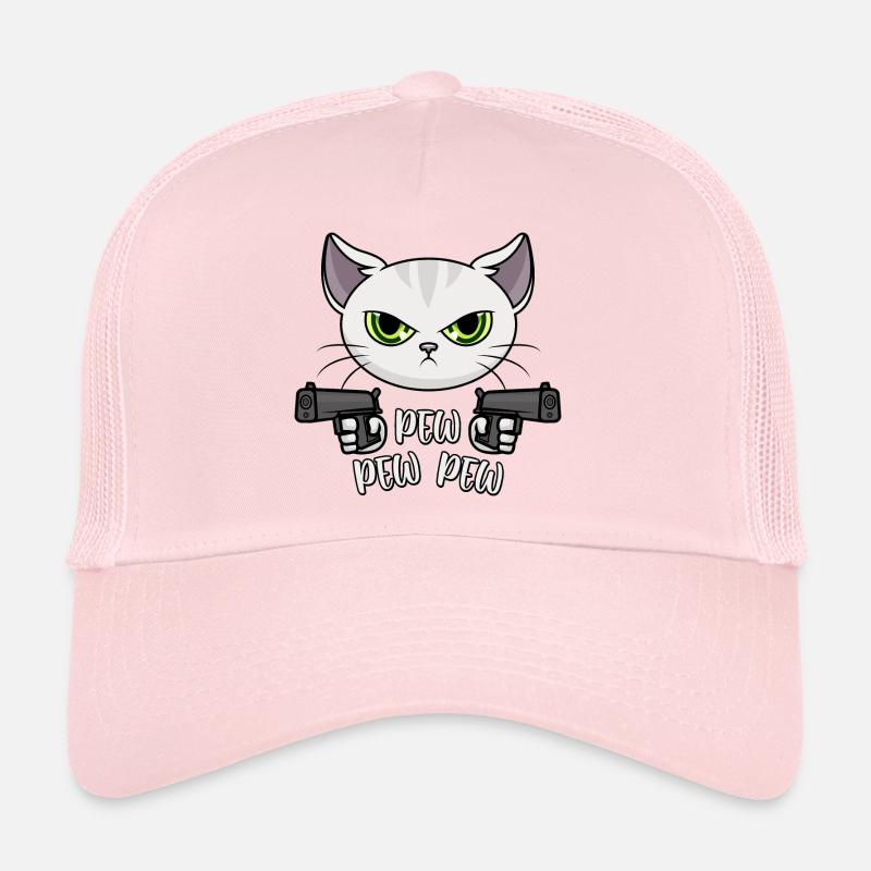 Pew Pew Pew Cat / Chat Casquette trucker 