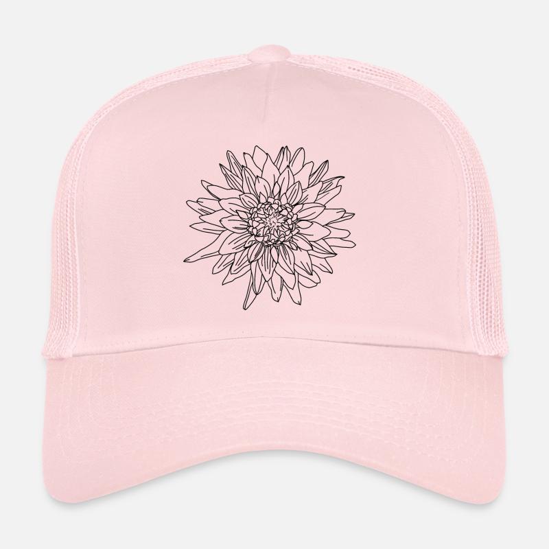 Fleur d’automne Dahlia Casquette trucker 