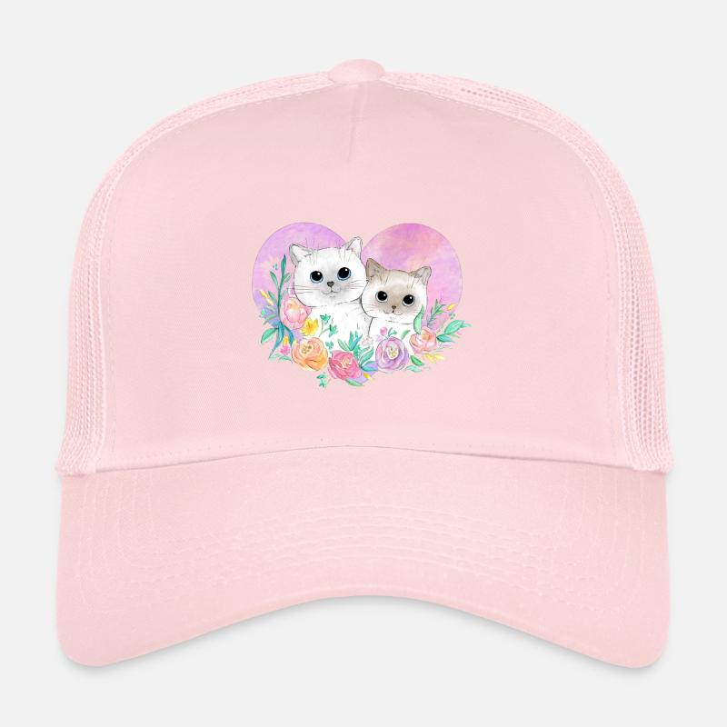 Katzenliebe - Trucker Cap - Hellrosa