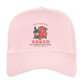 Tako to Bakushu – Osaka Octopus T-Shirt - Trucker Cap - pale pink - Front