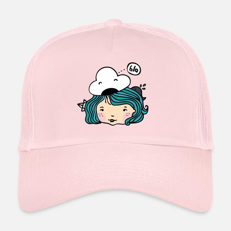 fille marin - Casquette trucker  - rose pâle