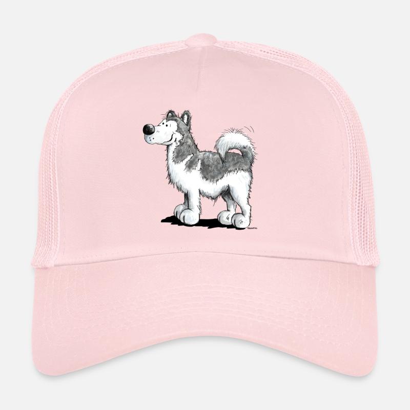 Alakan Malamute - Husky - Hund - Comic - Trucker Cap - Hellrosa