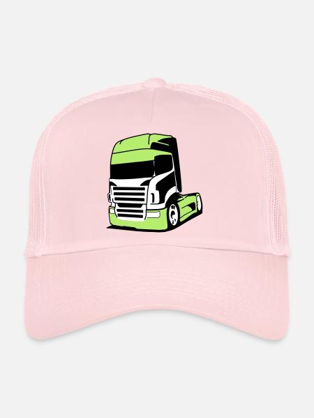 Striking V8 truck - Trucker Cap - pale pink - Front