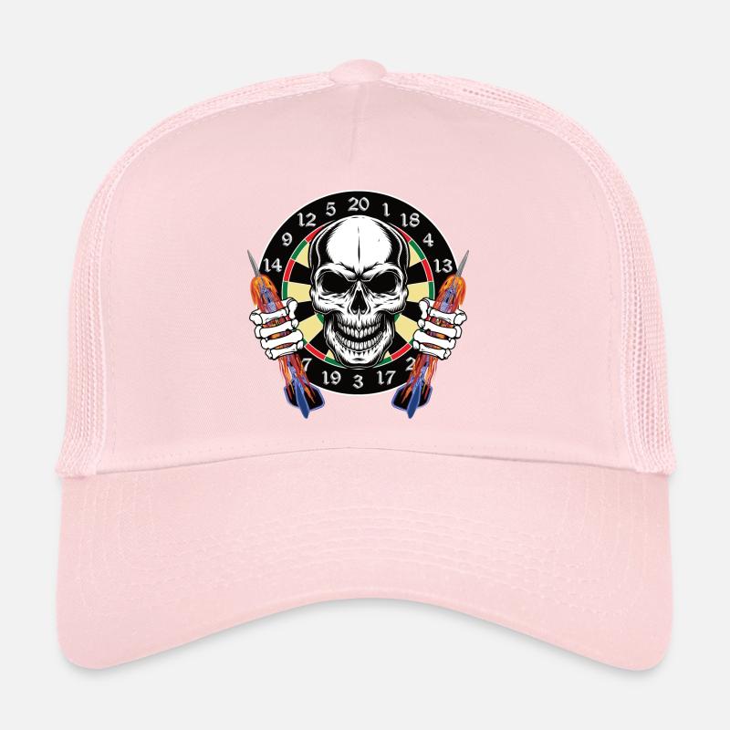 Dart Schädel mit brennenden Pfeilen Trucker Cap