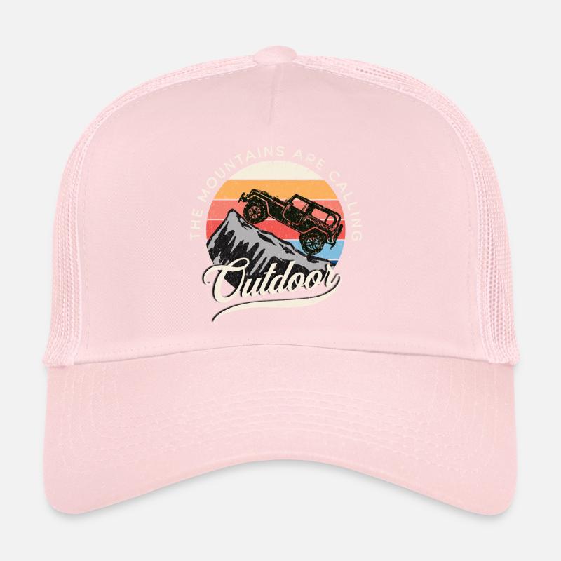 Defender Adventure Camping Retro - Trucker Cap - Hellrosa