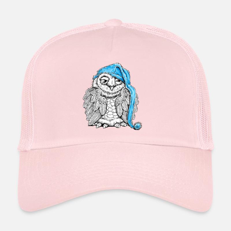 Eule mit Schlafmütze Trucker Cap