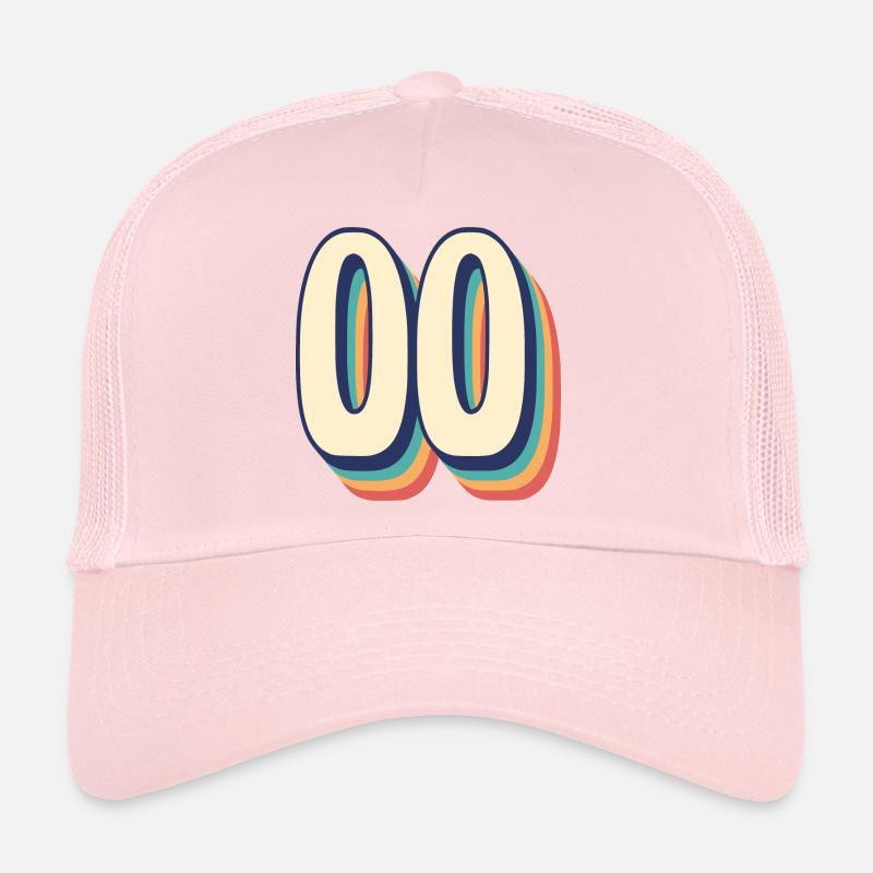 Vintage rétro T Shirt numéro 00 zéro zéro Casquette trucker 