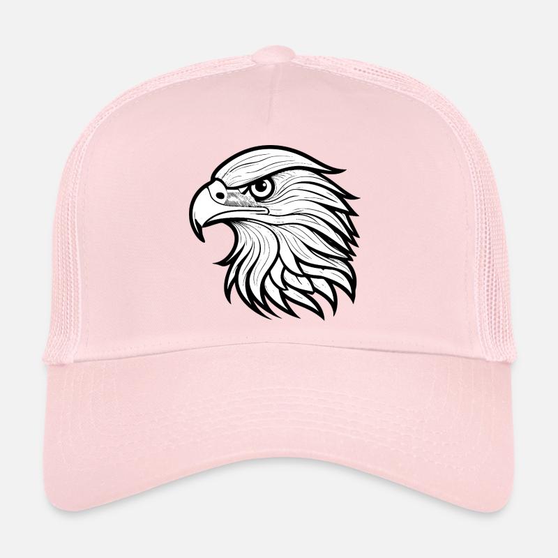 Stylish Eagle Head Illustration Trucker Cap