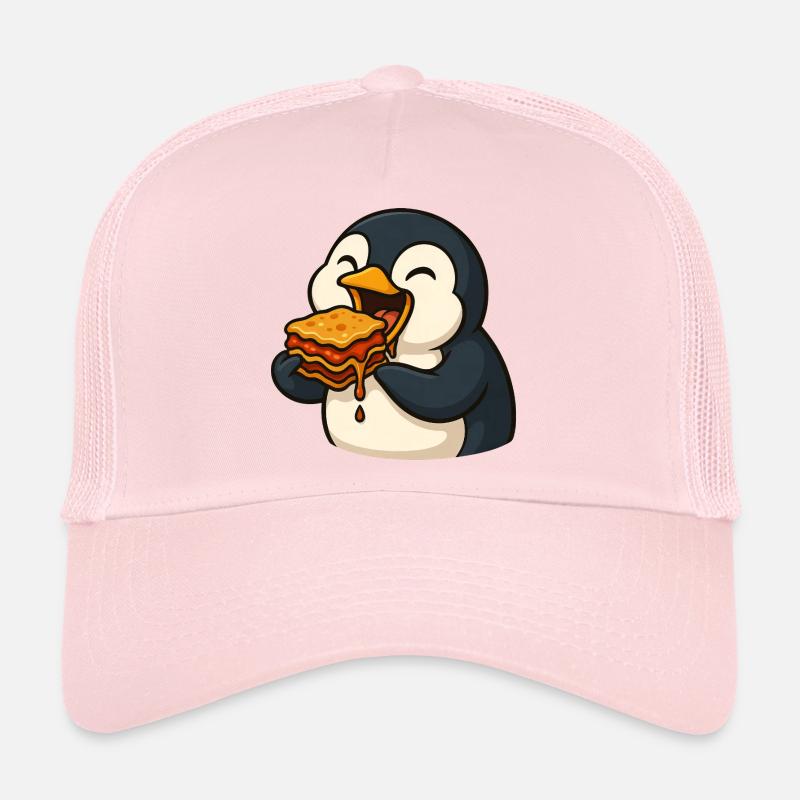 Mignon délice alimentaire de lasagne pingouin Casquette trucker 