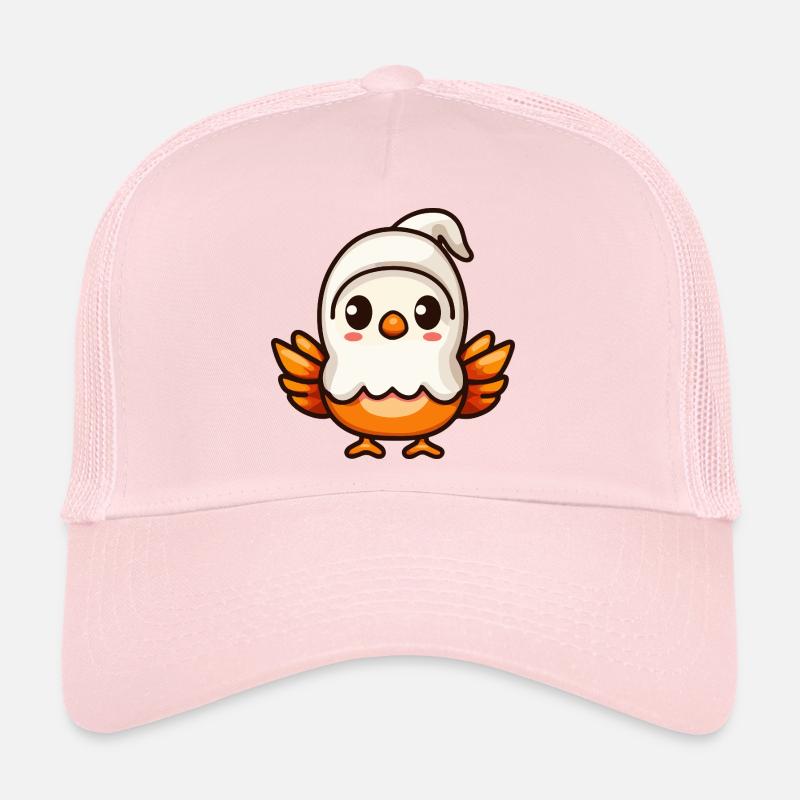 Turkey Halloween Ghost Trucker Cap