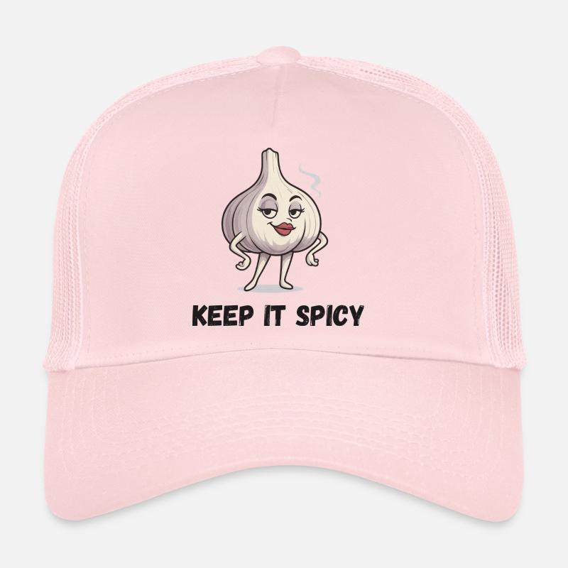 Garlic Charm Keep It Spicy Garlic Vegetables Trucker Cap