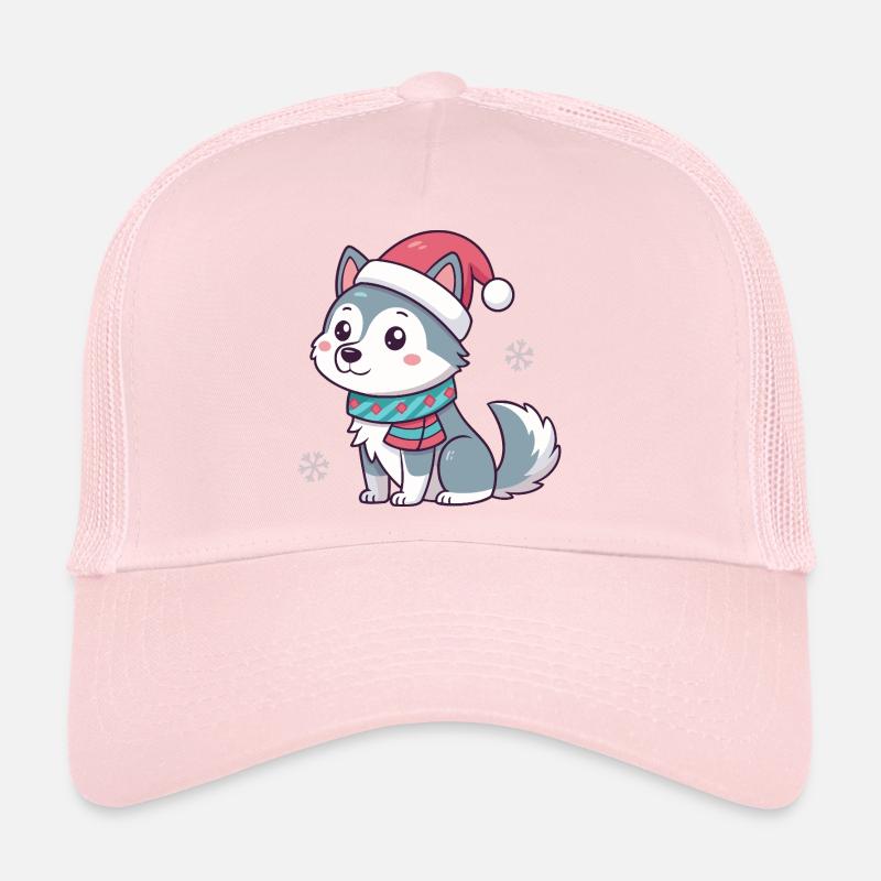 Chiot nordique de Noël Casquette trucker 