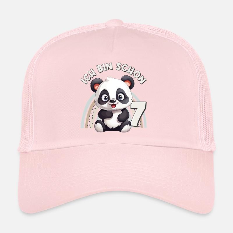 7. Geburtstag Panda Bär Regenbogen Süß Niedlich Trucker Cap