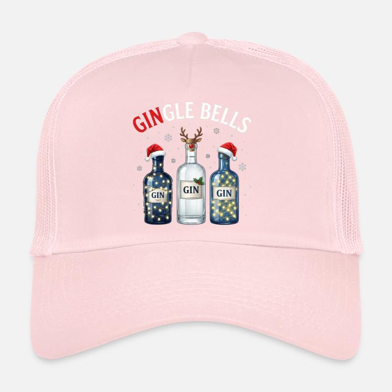 Gingle Bells Drôle de Gin Bottles de Noël Jeu de mots Casquette trucker 