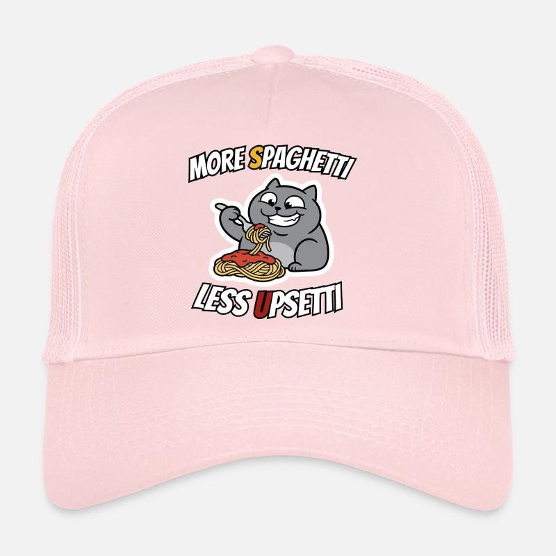 Fat Cat Eats Spaghetti More Spaghetti Less Ups Trucker Cap