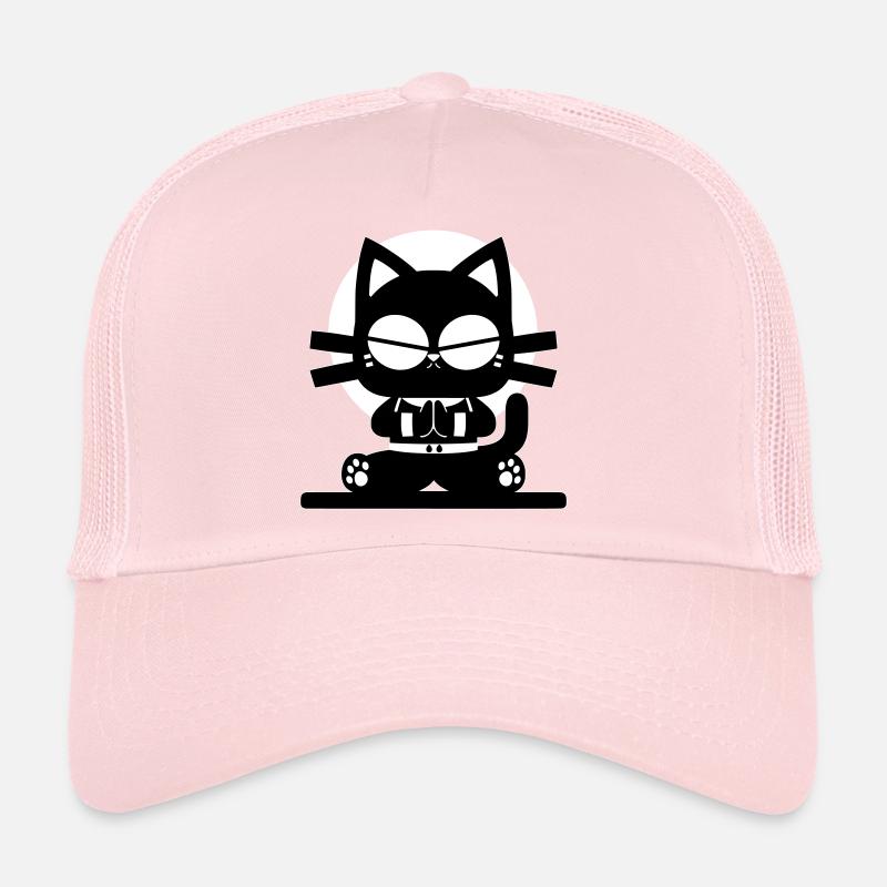 Zen Cat Meditation Minimal Design Trucker Cap