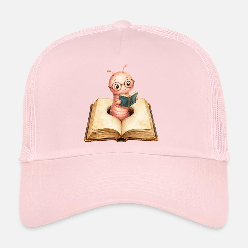 Bookworm - Trucker Cap - pale pink