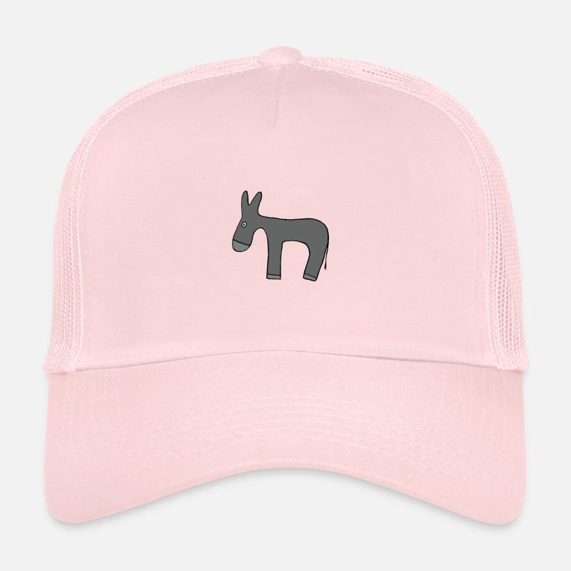 âne - Casquette trucker  - rose pâle