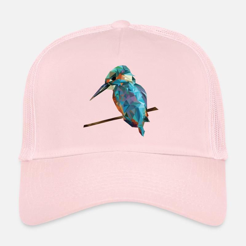 bird triangles - Trucker Cap - pale pink