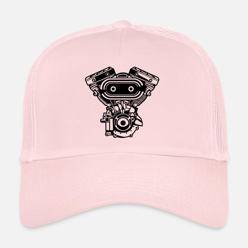 Motorrad Motor / Engine 02_schwarz Trucker Cap