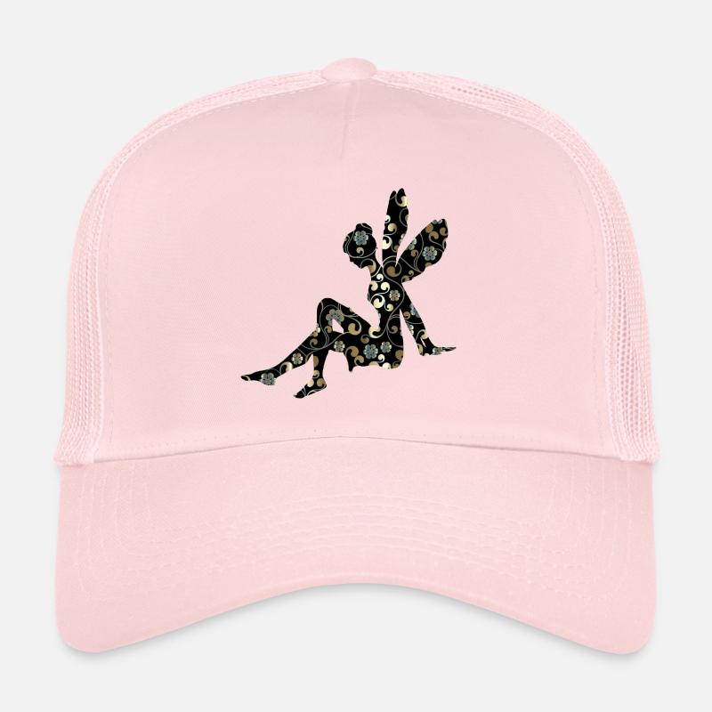 fée elfe - Casquette trucker  - rose pâle
