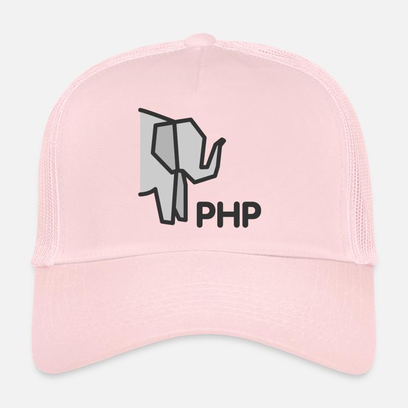 PHP Elephant - Casquette trucker  - rose pâle