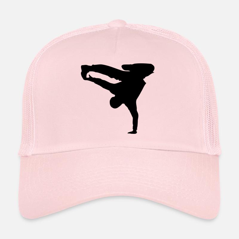 Breakdancer silhouette - Trucker Cap - pale pink
