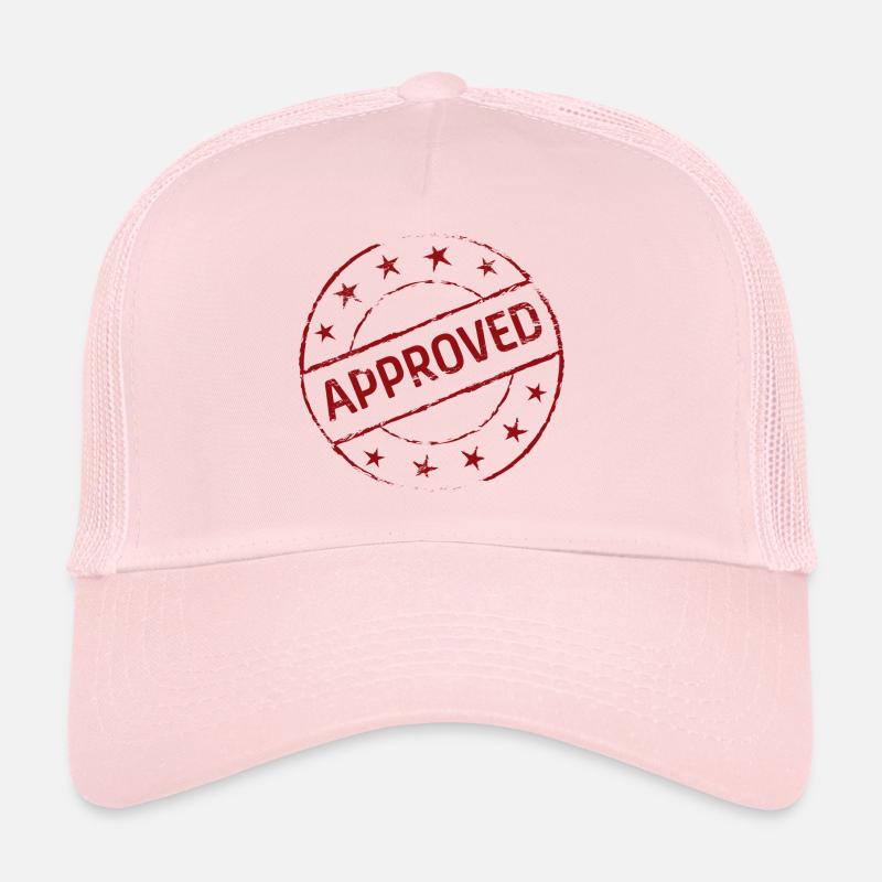 idée cadeau symbole approuvé - Casquette trucker  - rose pâle