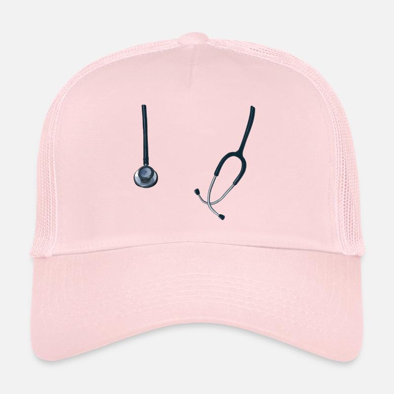 stéthoscope - Casquette trucker  - rose pâle
