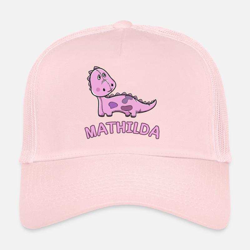 Dinosaur funny child Mathilda gift birth Trucker Cap